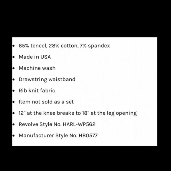 Monrow Ribbed Wide Leg Sweatpants- S,M - Picture 6 of 9